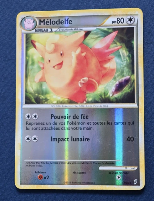Carte Pokemon Mélodelfe 1/95 Holo L’appel Des Légendes (2011) FR