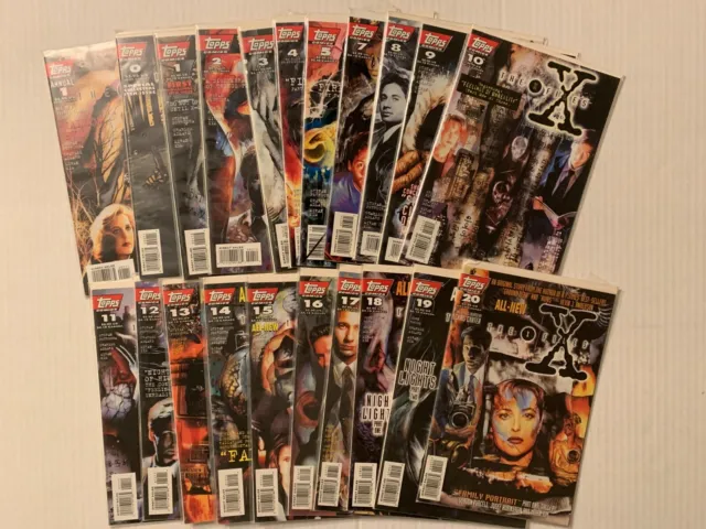 Vintage 1990's Topps Comics The X-Files Lot Issues 0-5 7-20 Annual 1 Numbered VG