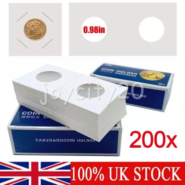 200X Coin Holders Lighthouse 2X2 Flips Quantity Coin Holders 25mm UK STOCK HOT