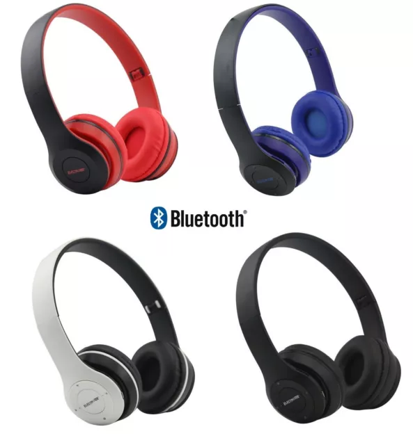 Cascos Bluetooth Auriculares Plegables Colores Inalambrico Batería Recargable