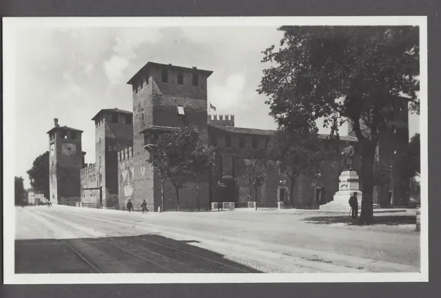 Verona Castello Scaligero RPPC People Monument of Camillo Benso Count of Cavour