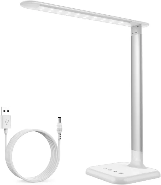 LED Desk Lamp, Table Lamps with USB Charging Port, x 10 Brightness Levels