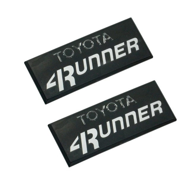 2pcs For 84 85 86 87 88 89 4Runner Pillar Side Cab Emblem Badge 4WD SR5 (Silver)