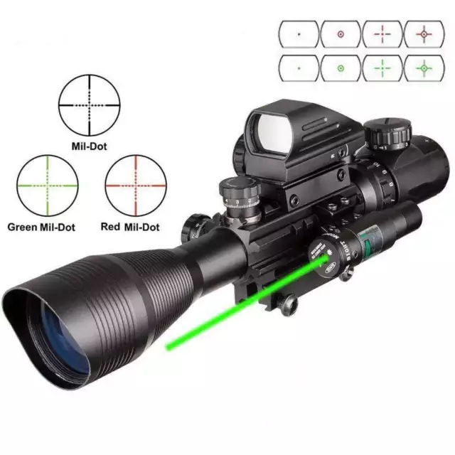 Sniper ST4-16x50 Combo Scope includes Green Laser and Holographic Dot Sight