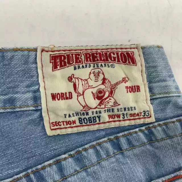 True Religion Mens Blue Straight Leg Jeans 31x33 3