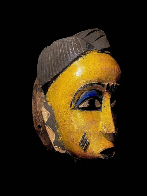 AFRICAN Tribal Mask Guro Tribe people their masks representations of their -5331