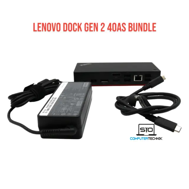 Lenovo Thinkpad USB C Dock Gen2 40AS mit 90W Netzteil + USB C Kabel