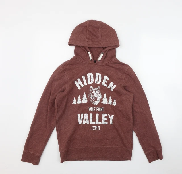 Felpa con cappuccio pullover rossa George Boys poliestere taglia 12-13 anni