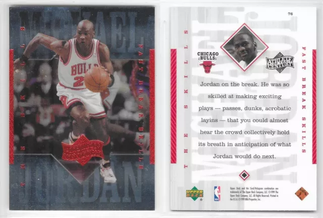 Upper Deck 1999 Nba Basketball #76 Michael Jordan Bulls Athlete Of The Century