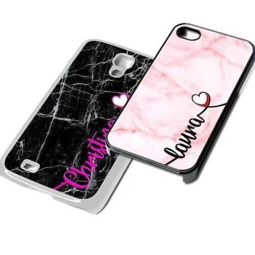 Personnalisé Marbre Nom Étui pour Téléphone Ipod IPHONE Samsung 4 5 6 7 8 X 6th