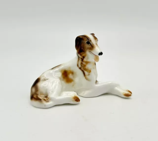 Vintage Dog Borzoi Russian Wolfhound Porcelain Animal Figurine. Ex Cond.