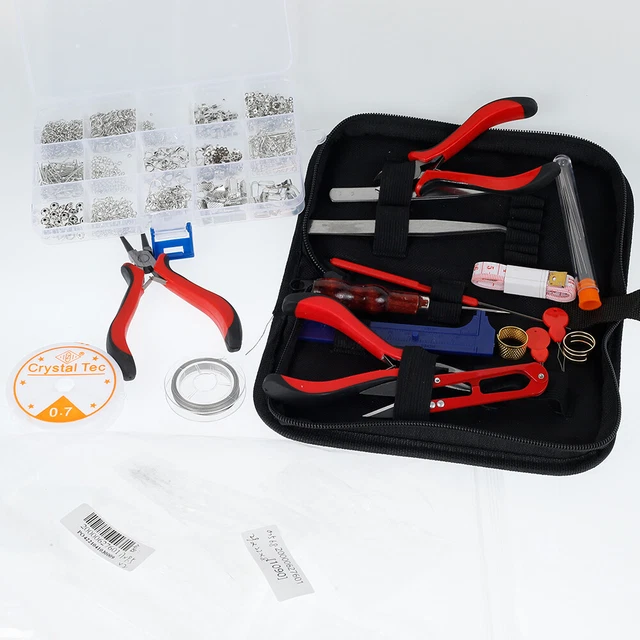 Jewellery Beading Making Kit Finding Starter Set Repair Tools Bracelets LoNbk