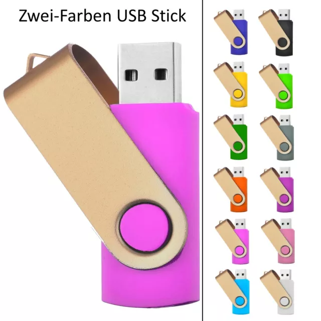 Dos Colores USB Pegar Swivel Rosa Con Oro Defecto Plus Segundo Color Además