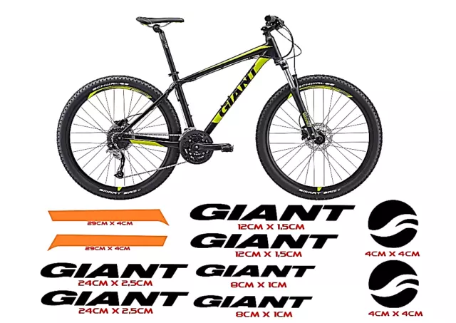 KIT ADESIVI PER bici personalizzati prespaziati giant mountain bike mtb  scritte EUR 13,50 - PicClick IT