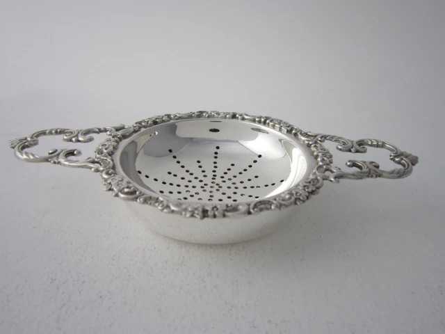 Pesante colino da tè argento sterling Elisabetta II - 1958 di William Comyns & Sons
