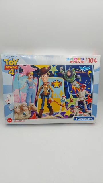 CLEMENTONI SUPERCOLOR TOY Story 4 104 Piece Jigsaw Puzzle Disney Pixar ...
