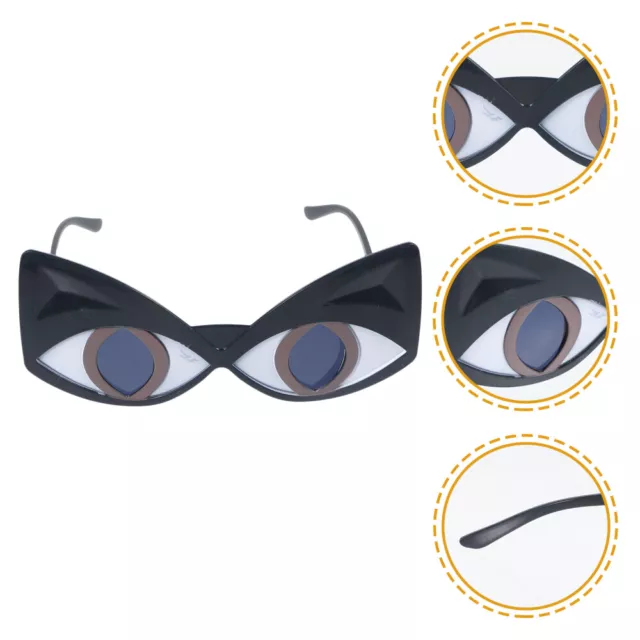 2 Pairs Funny Party Eyeglass Fashionable Shades Cat Glasses Props