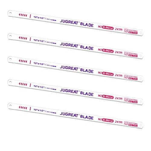 12" Bi-Metal Hacksaw Blades - 24TPI Flex Metal (5-Pack) High Speed Steel