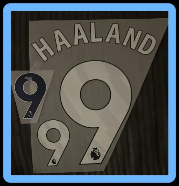 9 Haaland Kids Size Print. Suitable For Man City Home And Third Kits.