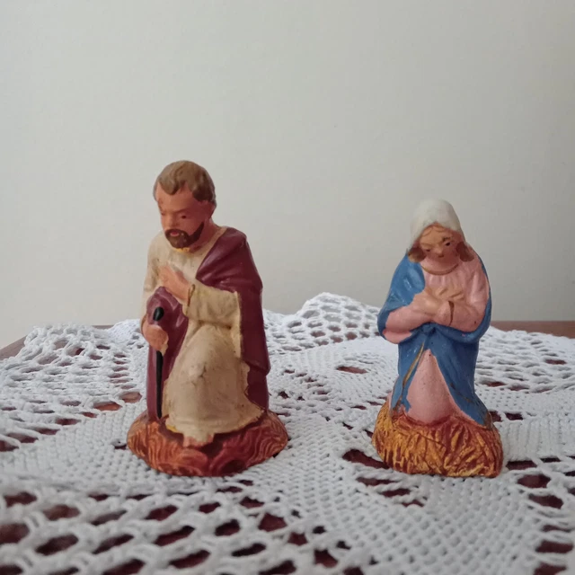 DEVINEAU Lot 15 santons plastique moule DEVINEAU taille 2 Crèche noel