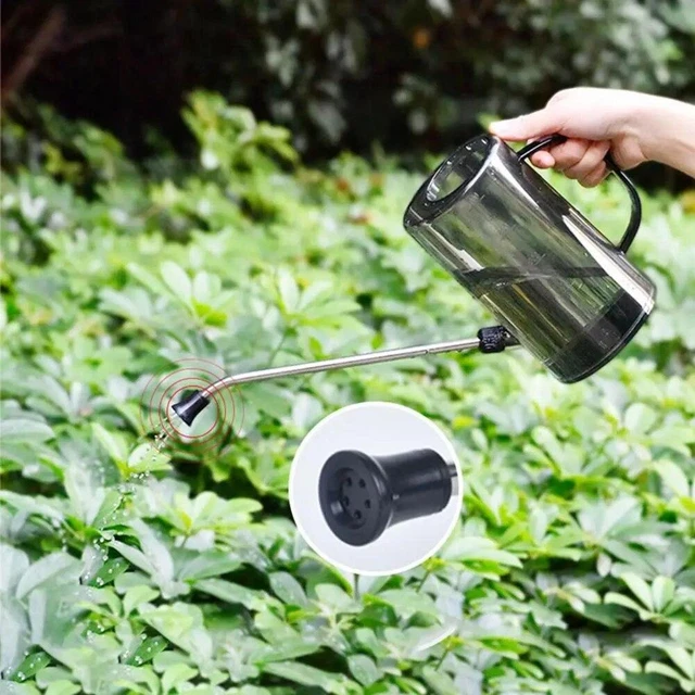 Annaffiatoio per interni in acciaio inox con beccuccio lungo e