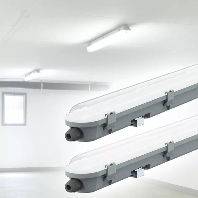 LED LAMPE DE Plafond Humide Espace Atelier Garage Salle Bain Tubes  Éclairage EUR 39,46 - PicClick FR