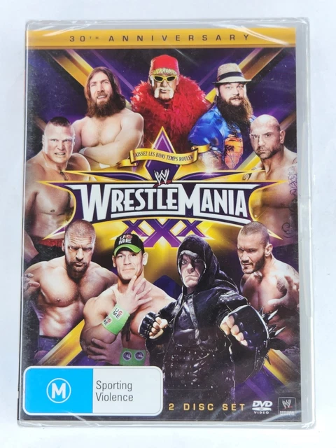 WWE Wrestle Mania XXX - DVD Region 4 NTSC - Brand New - Undertaker Daniel Bryan