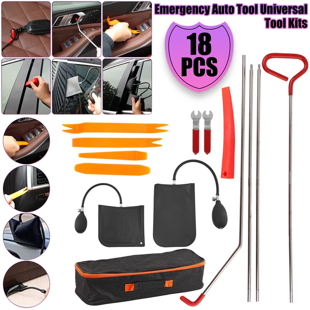 18PCS PROFESSIONAL CAR Door Window Emergency Out Auto Open Tool Kit