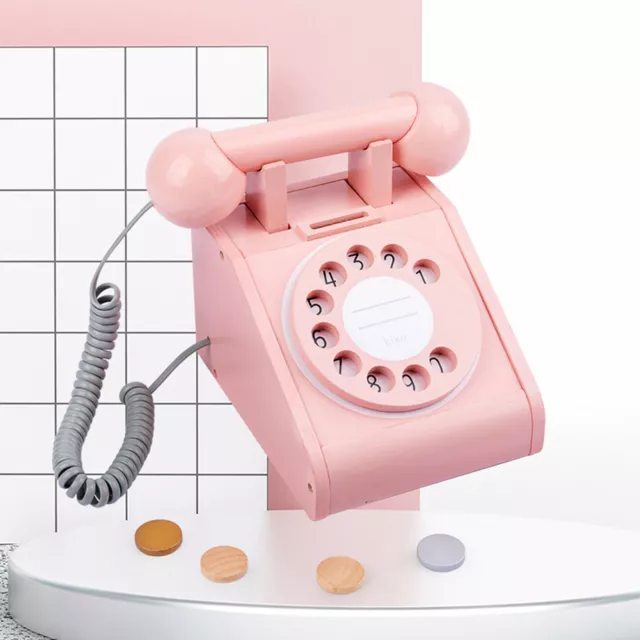 Rotary Phone Toy Retro Style Single Line Emergency Desk Phone for Children