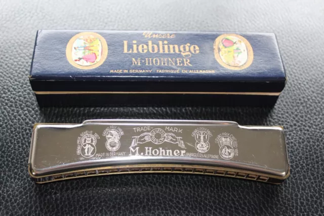Harmonica ancien Unsere Lieblinge Hohner clé C 40 trous