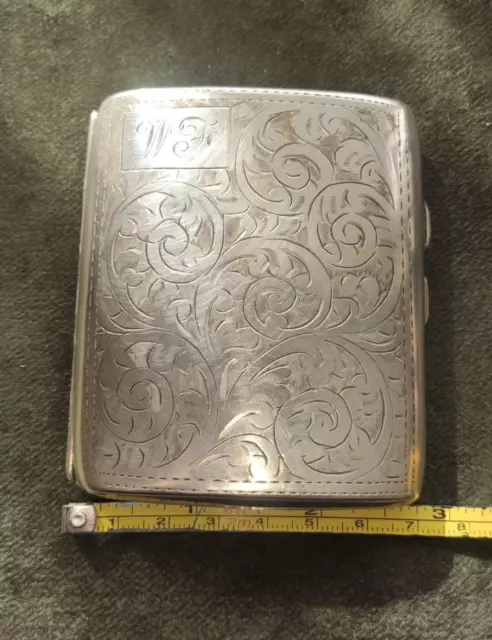 Curved Silver Plated Cigarette Case E.P.N.S. 2