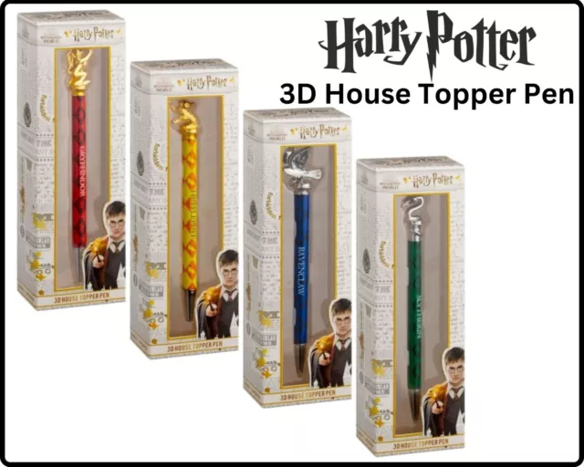 HARRY POTTER 4 House Pens/Pack Of 2/10 Color Pen/Paper Clip/Push