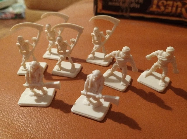Vintage Hero Quest 8 Undead Skeleton Zombie Mummy Figures Lovely Condition