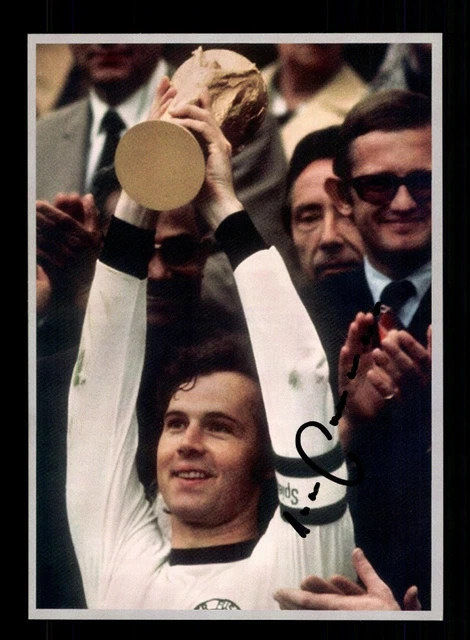 Photo Originale Signée Franz Beckenbauer - Coupe Du Monde 1974 Allemagne, Autographe Non Certifié