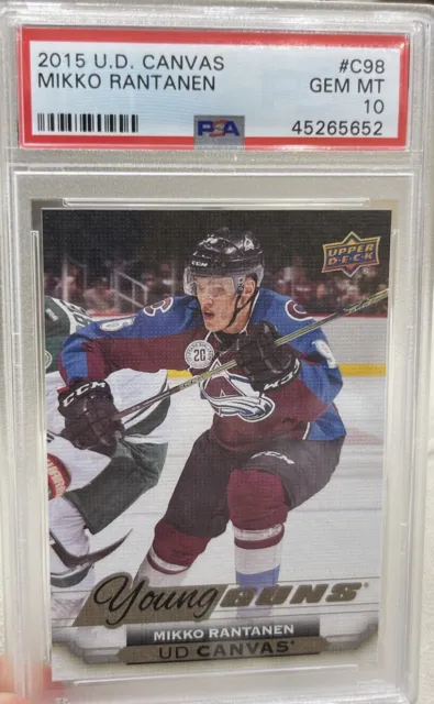 2015-16 Upper Deck Mikko Rantanen UD Canvas Young Guns RC Rookie #C98 PSA 10 GEM