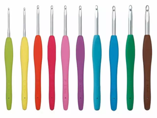 Clover Amour Soft Grip Crochet Hooks - Choose your Size - GENUINE