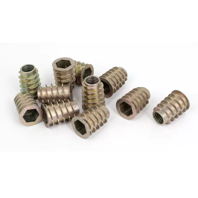 11 ud. manguitos atornillados M10 x 25 mm tuerca atornillada manguitos hexagonales interiores