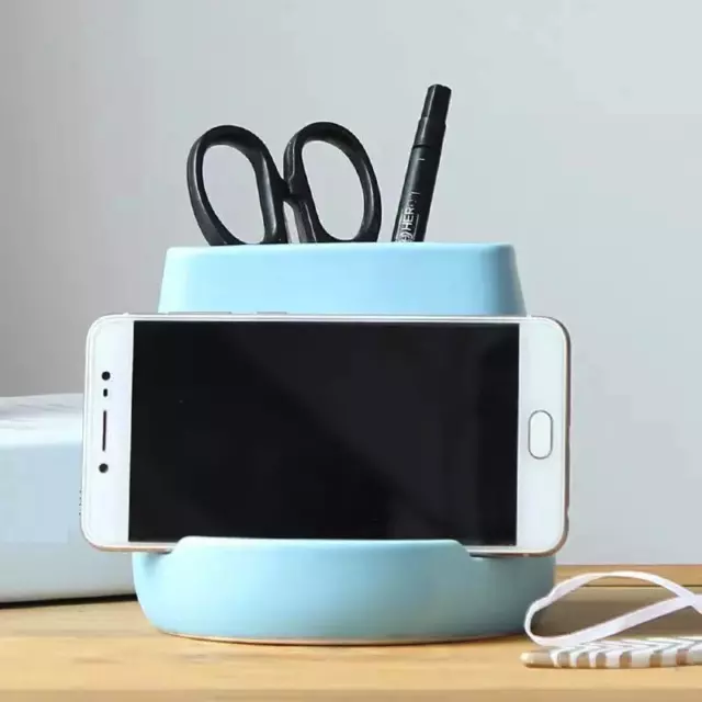 Pratico Telefono Stand E Ceramica Vaso Fioriera IN 5 Colori per Ufficio