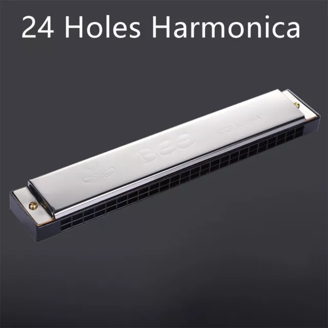 Harmonica argent 24 trous pour débutants idéal pour apprendre et améliorer le