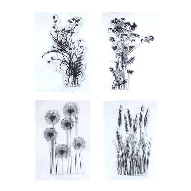 3PCS Malerei Schablonen Gestanzte Schablonen Hintergrund Klar Stempel