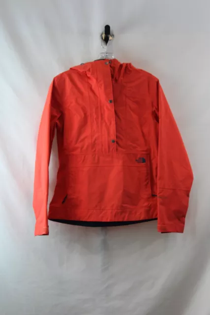 The North Face Women's Orange 1/2 Button Close Rain jacket SZ S