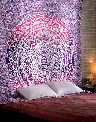 Indian Mandala Tapestry Wall Hanging Decor Bohemian Hippie Twin Bedspread Throw