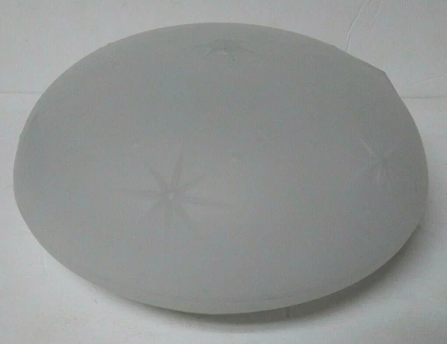 8” Atomic Starburst Glass Ceiling Shade Globe Frosted Light Fixture Lamp MCM Vtg