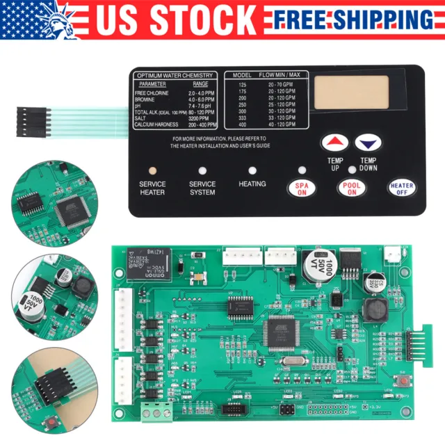 For Pentair MasterTemp NA/LP Control Board Kit w/ 472610Z Switch Pad 42002-0007S