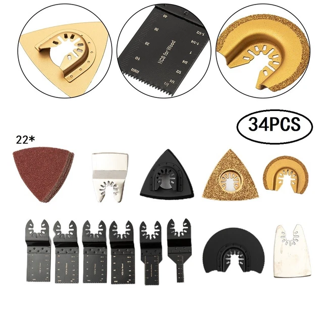 34P Hcs Vibration Lame Scie Oscillant Accessoire Multifonction for