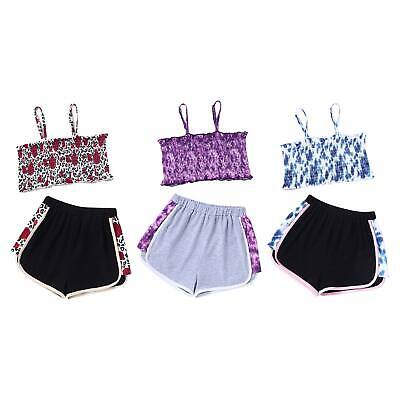Girls Tie Dye Outfits Camisole Tops and Shorts Set Summer Tracksuit Bathing Suit