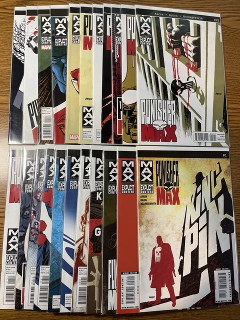 Punisher Max #1-22 lot run Complete set Comic Books Marvel 2010 Jason Aaron VFNM