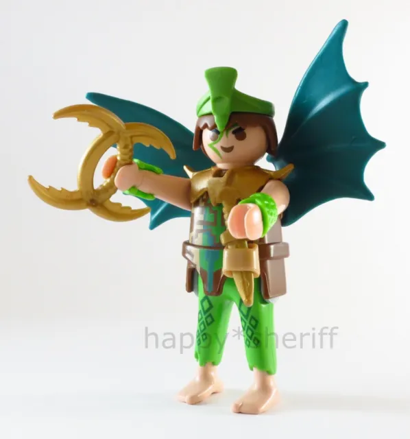 Playmobil Guerrier Dragon Asiatique Vert avec Ailes Série Mystère 13 9332 NEUF