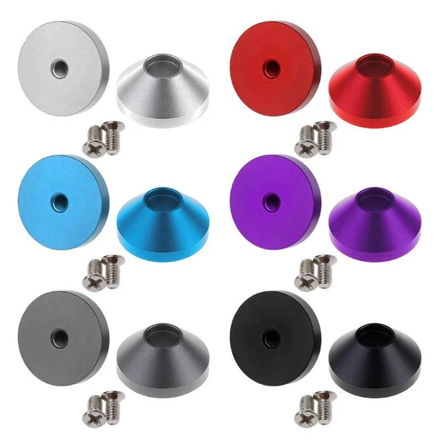 2 piezas de metal de aluminio anodizado para pies de teclado mecánico con Scr