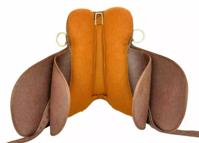 Synthetic Suede  Australian Stock Saddle With Matching Girth Size- (10" to 22"). 3